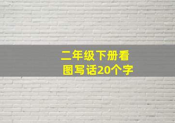 二年级下册看图写话20个字