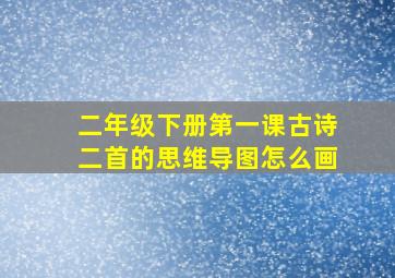 二年级下册第一课古诗二首的思维导图怎么画