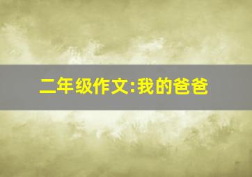 二年级作文:我的爸爸