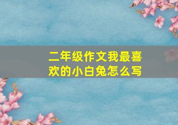 二年级作文我最喜欢的小白兔怎么写