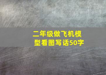 二年级做飞机模型看图写话50字