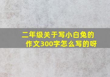 二年级关于写小白兔的作文300字怎么写的呀