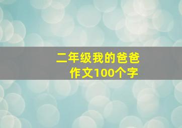 二年级我的爸爸作文100个字