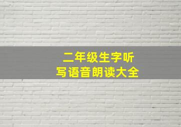 二年级生字听写语音朗读大全