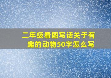 二年级看图写话关于有趣的动物50字怎么写