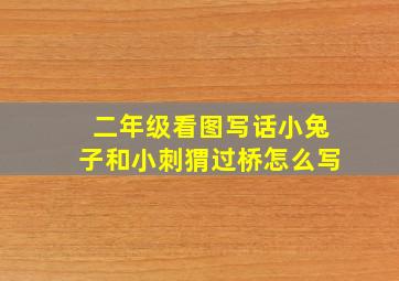 二年级看图写话小兔子和小刺猬过桥怎么写