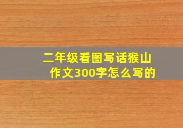 二年级看图写话猴山作文300字怎么写的