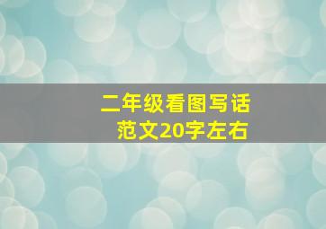 二年级看图写话范文20字左右