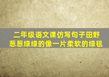 二年级语文课仿写句子田野葱葱绿绿的像一片柔软的绿毯