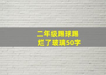 二年级踢球踢烂了玻璃50字