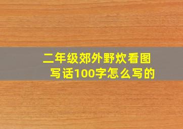 二年级郊外野炊看图写话100字怎么写的