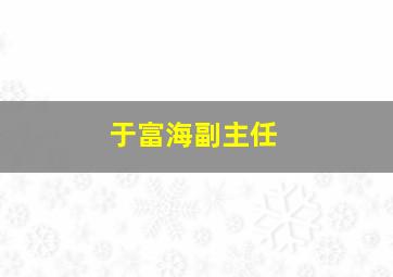 于富海副主任