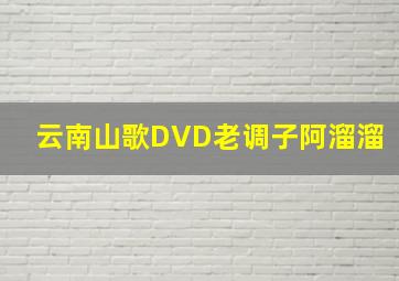 云南山歌DVD老调子阿溜溜