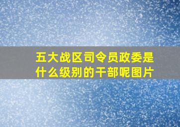 五大战区司令员政委是什么级别的干部呢图片