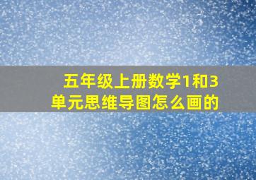 五年级上册数学1和3单元思维导图怎么画的