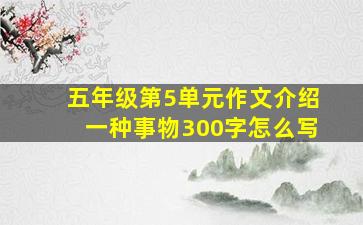 五年级第5单元作文介绍一种事物300字怎么写