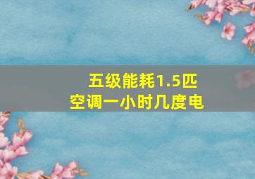 五级能耗1.5匹空调一小时几度电