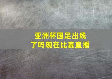 亚洲杯国足出线了吗现在比赛直播