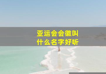 亚运会会徽叫什么名字好听