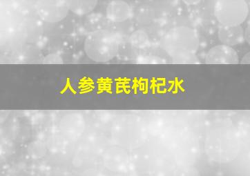 人参黄芪枸杞水