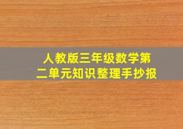 人教版三年级数学第二单元知识整理手抄报