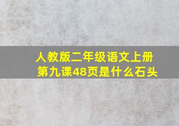 人教版二年级语文上册第九课48页是什么石头