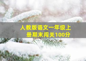 人教版语文一年级上册期末闯关100分