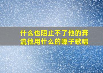 什么也阻止不了他的奔流他用什么的嗓子歌唱