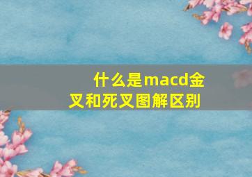 什么是macd金叉和死叉图解区别