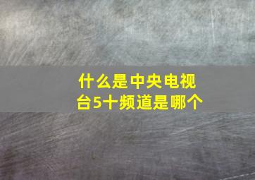 什么是中央电视台5十频道是哪个