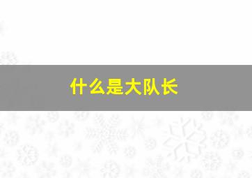 什么是大队长