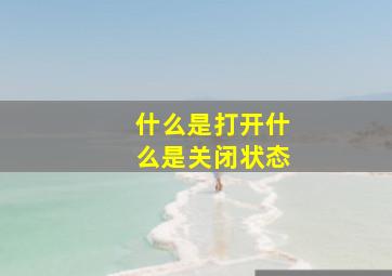 什么是打开什么是关闭状态