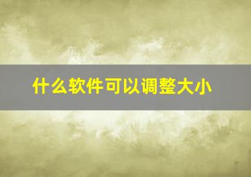 什么软件可以调整大小