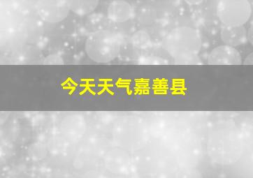 今天天气嘉善县