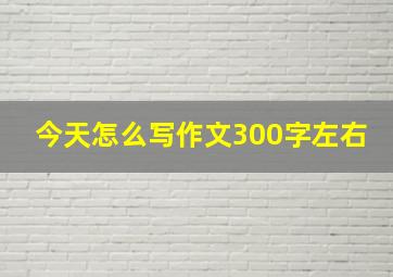 今天怎么写作文300字左右