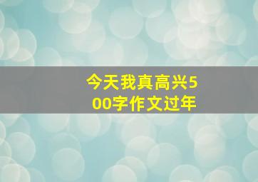 今天我真高兴500字作文过年