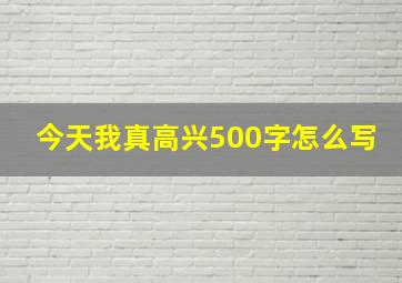 今天我真高兴500字怎么写