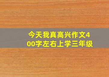 今天我真高兴作文400字左右上学三年级