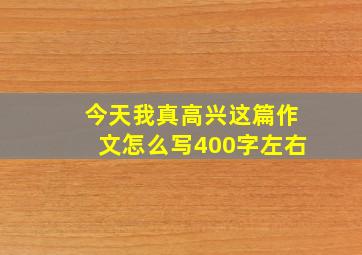 今天我真高兴这篇作文怎么写400字左右