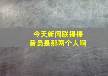 今天新闻联播播音员是那两个人啊