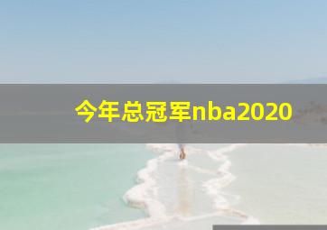 今年总冠军nba2020