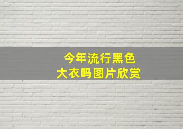 今年流行黑色大衣吗图片欣赏