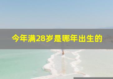 今年满28岁是哪年出生的