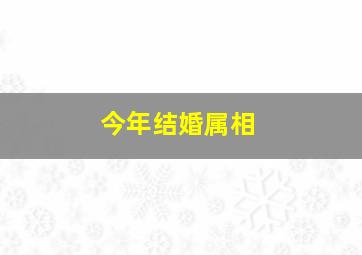 今年结婚属相