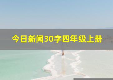 今日新闻30字四年级上册