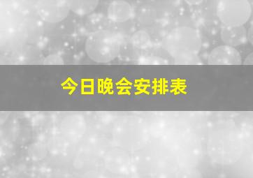 今日晚会安排表