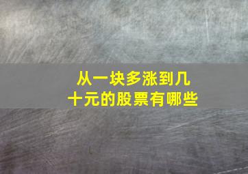 从一块多涨到几十元的股票有哪些