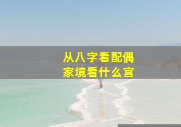 从八字看配偶家境看什么宫