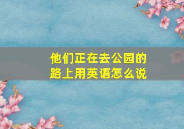 他们正在去公园的路上用英语怎么说