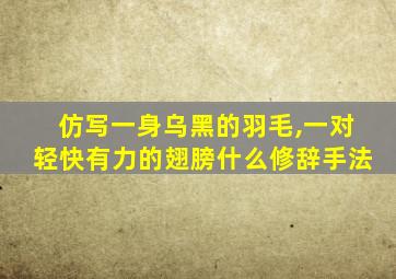 仿写一身乌黑的羽毛,一对轻快有力的翅膀什么修辞手法